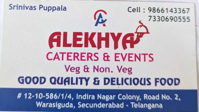 Alekhya Caterers & Events – Padmashali