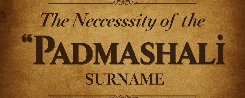 The Necessity of the “Padmashali” Surname
